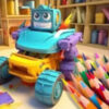coloring book transforming car robot